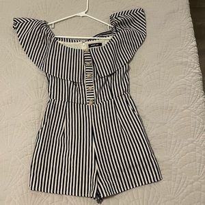 Navy stripped romper. FITS AMAZING!